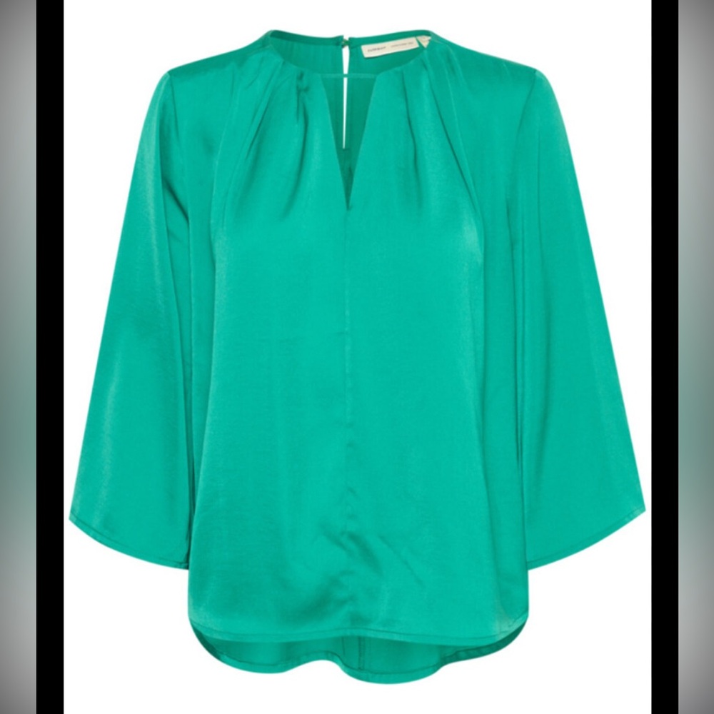 InWear  Noto Woven Blouse in Emerald Size Medium